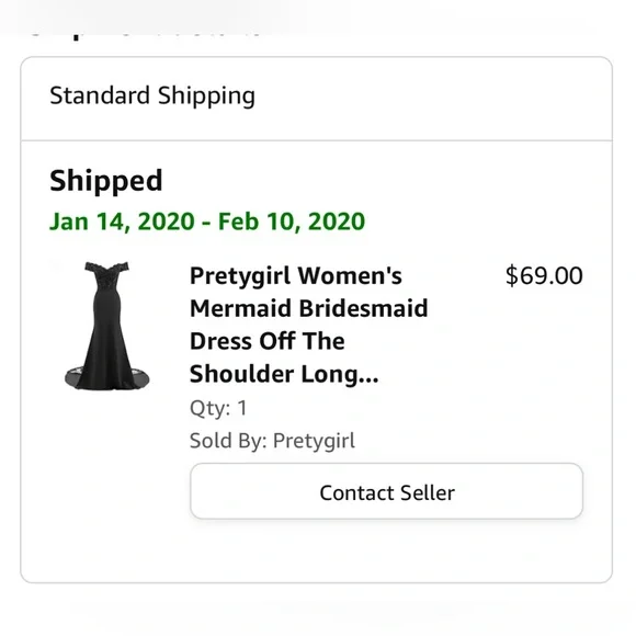 Black Long Cocktail Dress - Picture 2 of 6